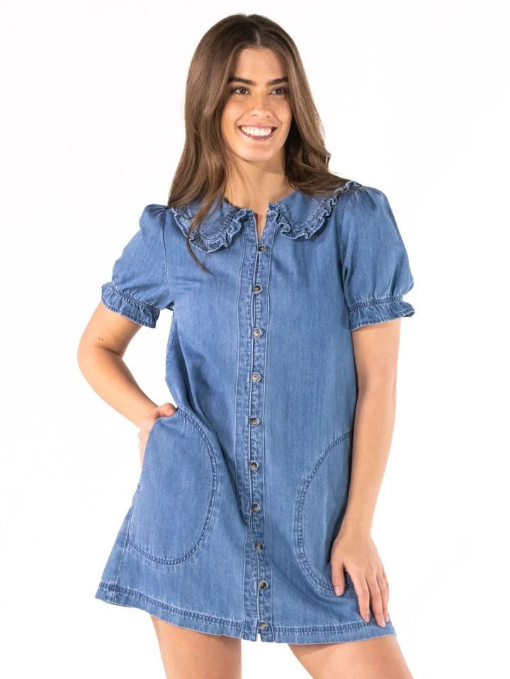 Simply Southern-Button-Up Denim Dress
