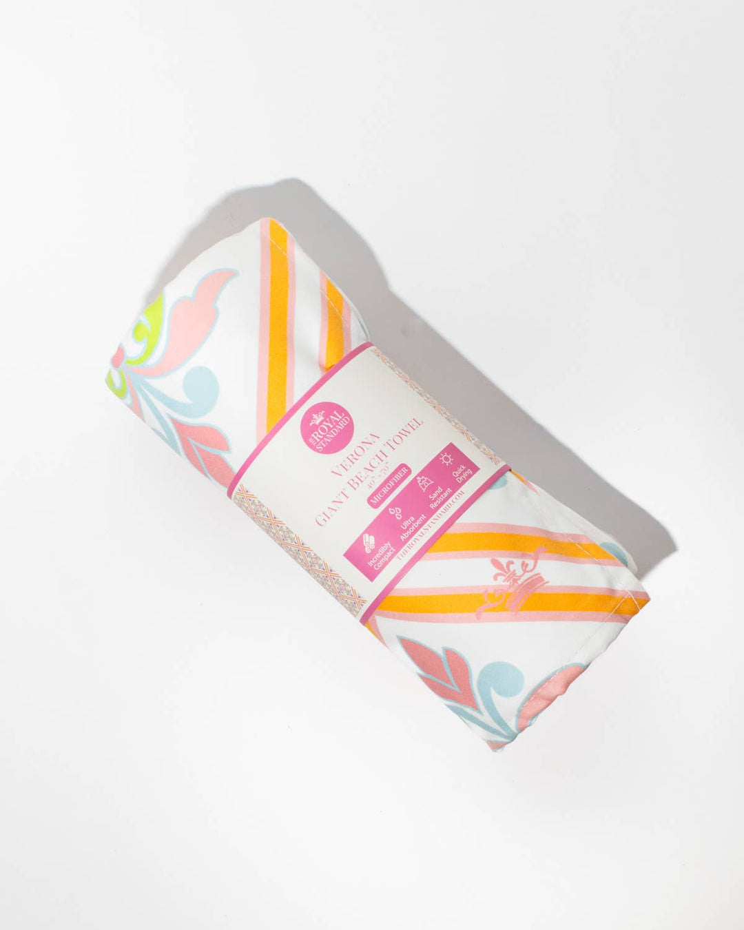 Verona Giant Beach Towel    White/Multi    40x70