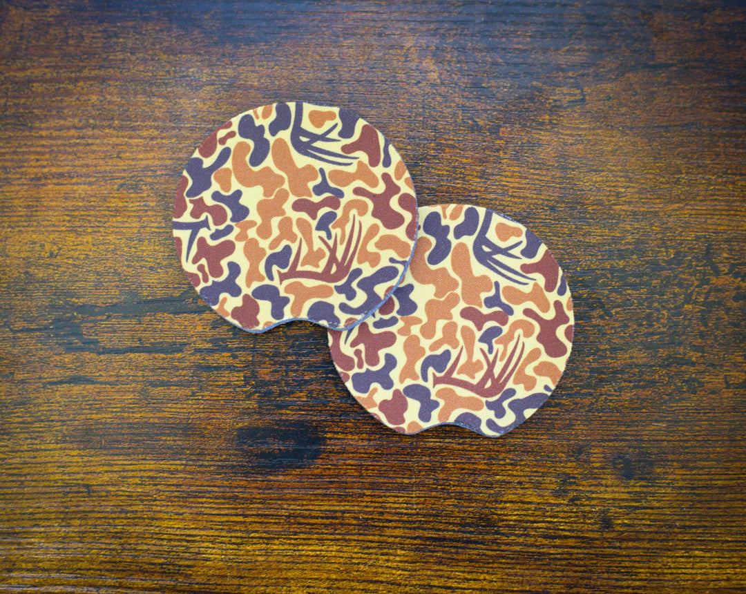 Antler Camo - Car Coaster (Bark)