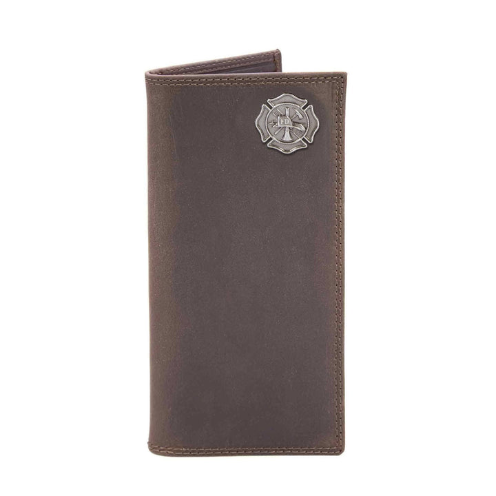 Zep-pro-Maltese Cross Leather Roper Wallet-Crazyhorse