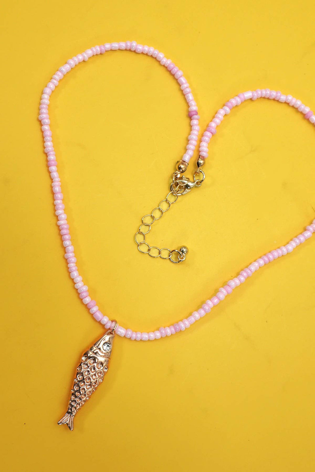 JOSSLYN-18K STAINLESS STEEL TARNISH FREE FISH NECKLACE | 40NK9537