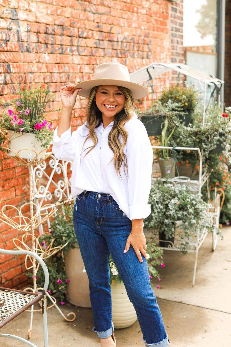 Grace+Emma-Kathryn Classic Button-Up, White