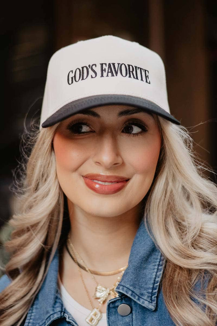God's Favorite Two-Toned Vintage Hat: Light Blue and Tan
