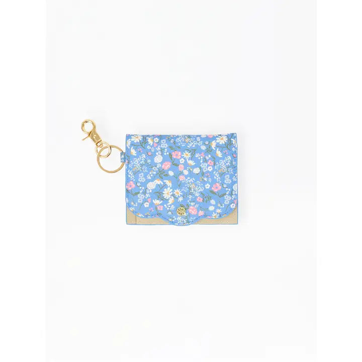 Mary Square Scalloped Id Wallet | Petal Charm Cornflower (LH)