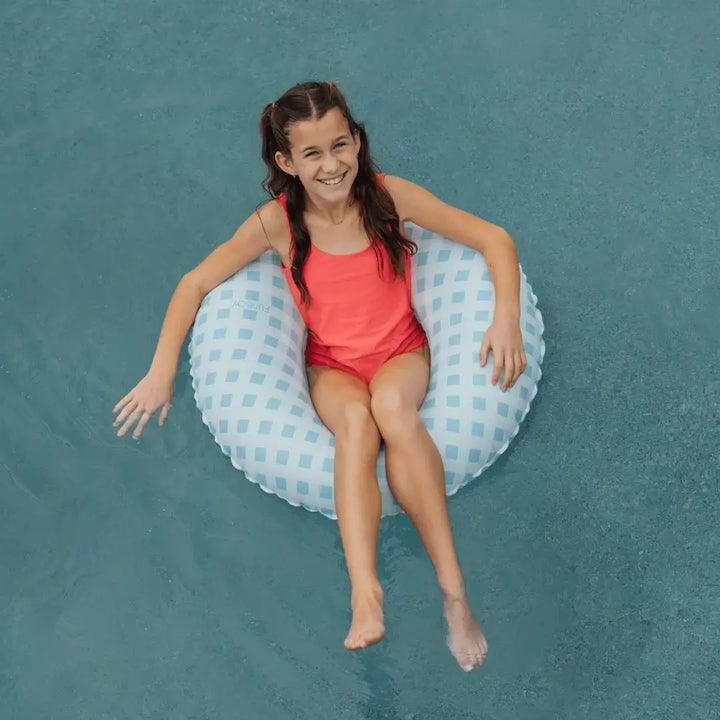 Kids Tube Float, Blue Gingham