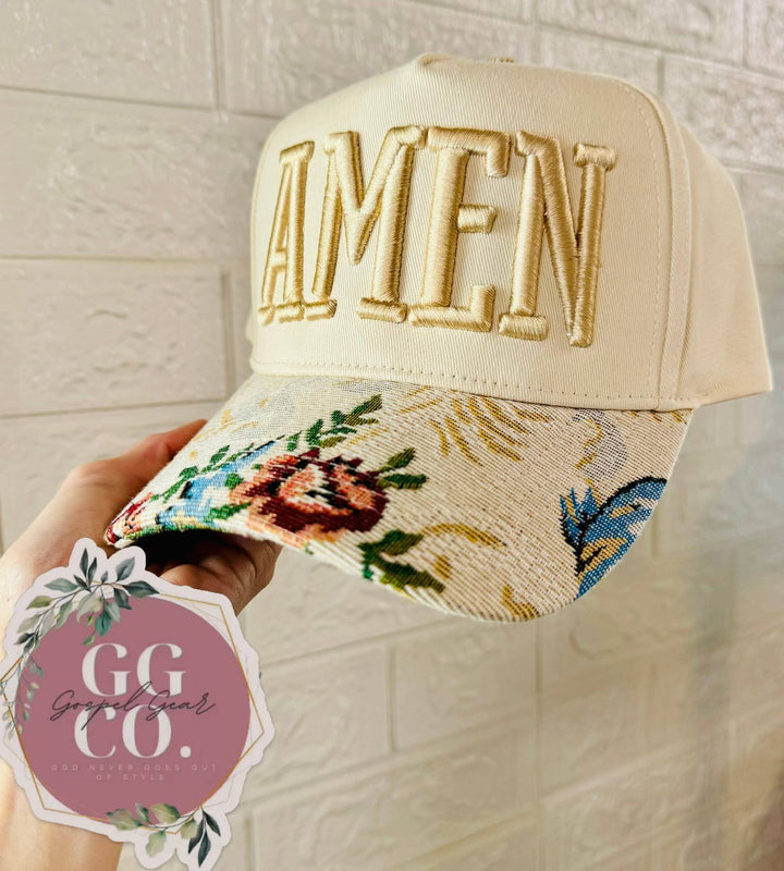 Gospel Gear-AMEN Puff Embroidered Hat