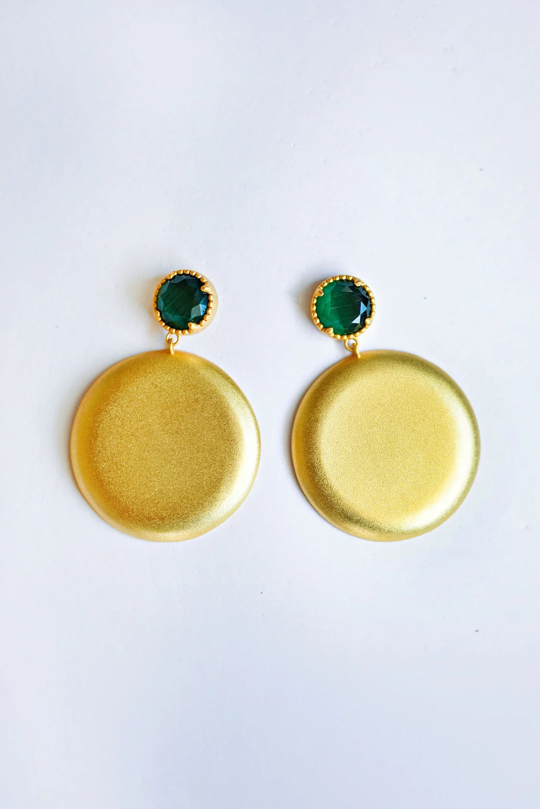 TJD Clara Earrings- Emerald Green