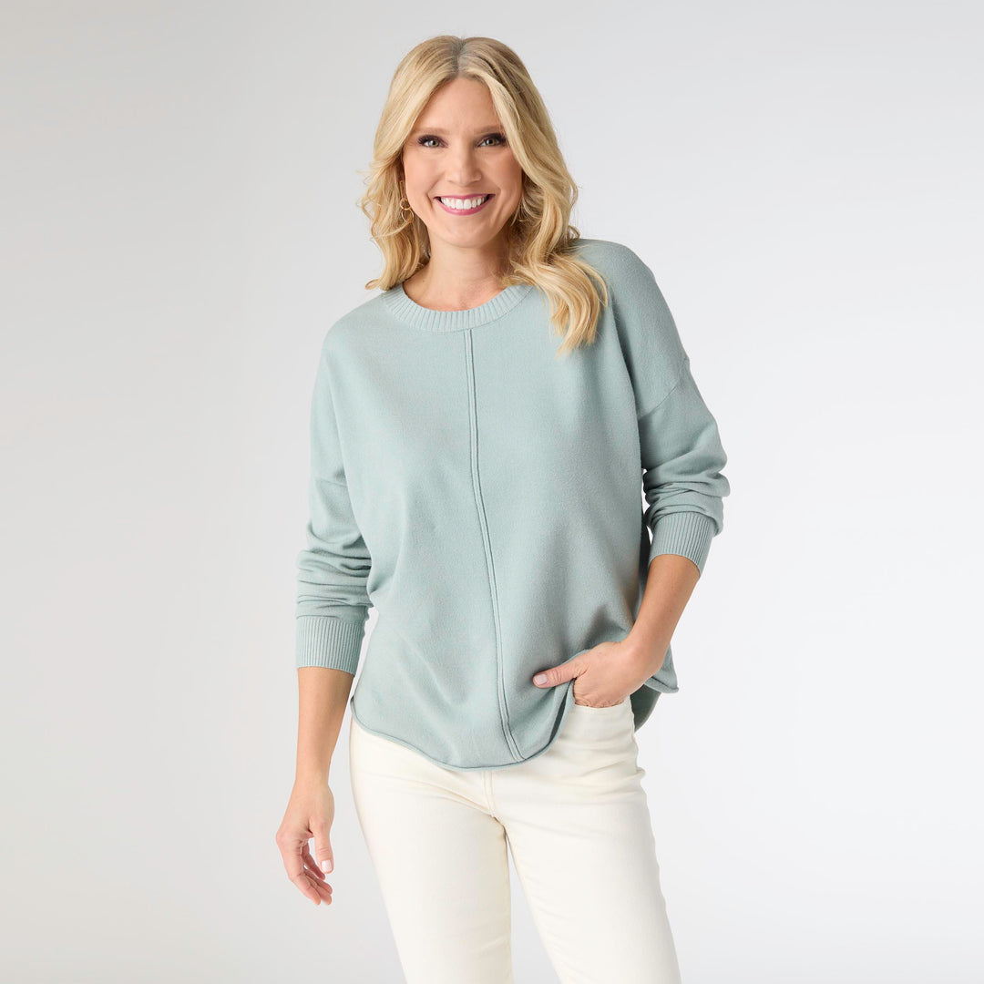 Coco+Carmen-Lightweight Heavenly-Luxe Long Sleeve Sweater-Sage