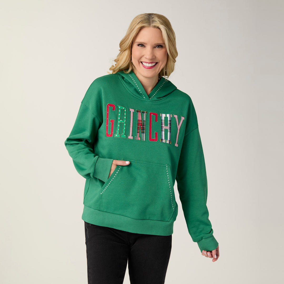 Coco+Carmen-Grinchy Hooded Sweatshirt - Green