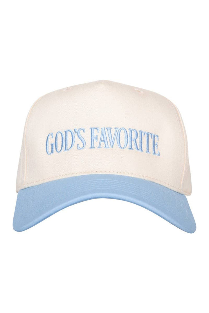 God's Favorite Two-Toned Vintage Hat: Light Blue and Tan