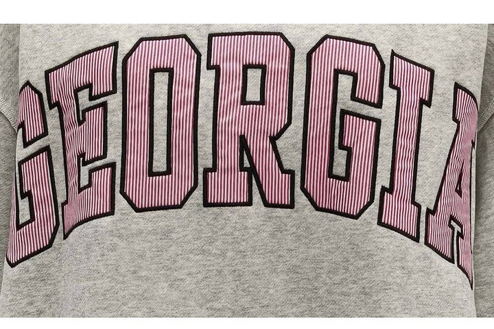 GEORGIA | Embroidered Mock-neck Sweatshirts: RED/WHITE / S/M-L/XL (LH)