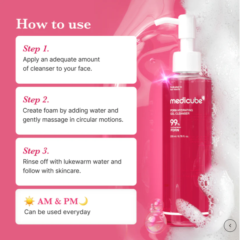 MEDICUBE PDRN Pink Gel Hydrating Cleanser