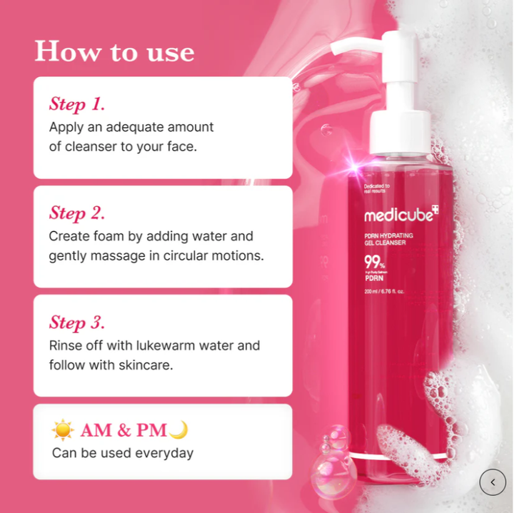 MEDICUBE PDRN Pink Gel Hydrating Cleanser