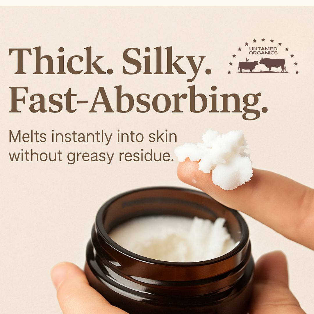 Tallow, Castor, & Frankincense Skin Balm | 2 oz Glass Jar