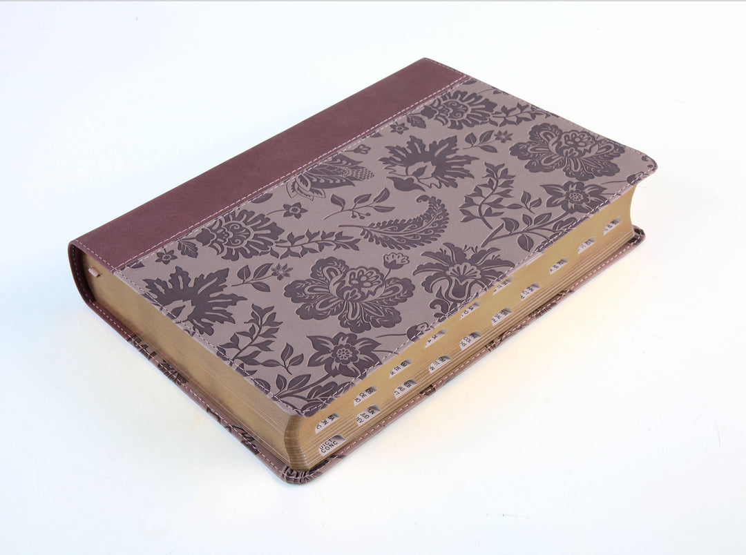 Barbour Simplified KJV--Large Print [Plum & Paisley]