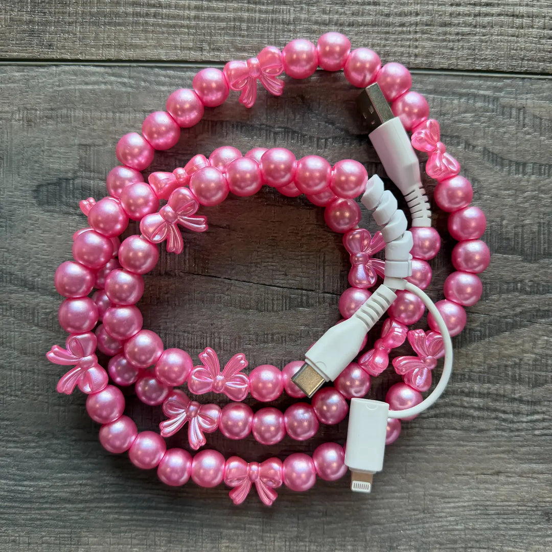 Beaded Phone Charger with Lightning & USB-C Cable