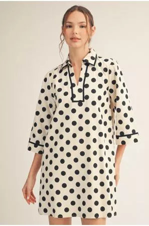 Polka Dot 3/4 Sleeve Dress (LH)