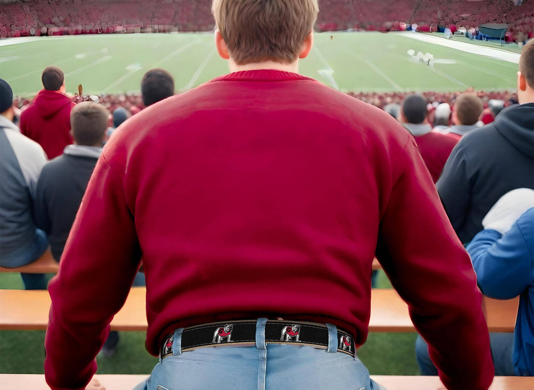 Georgia Bulldogs Men's Collegiate Woven Uga Ribbon Belt.