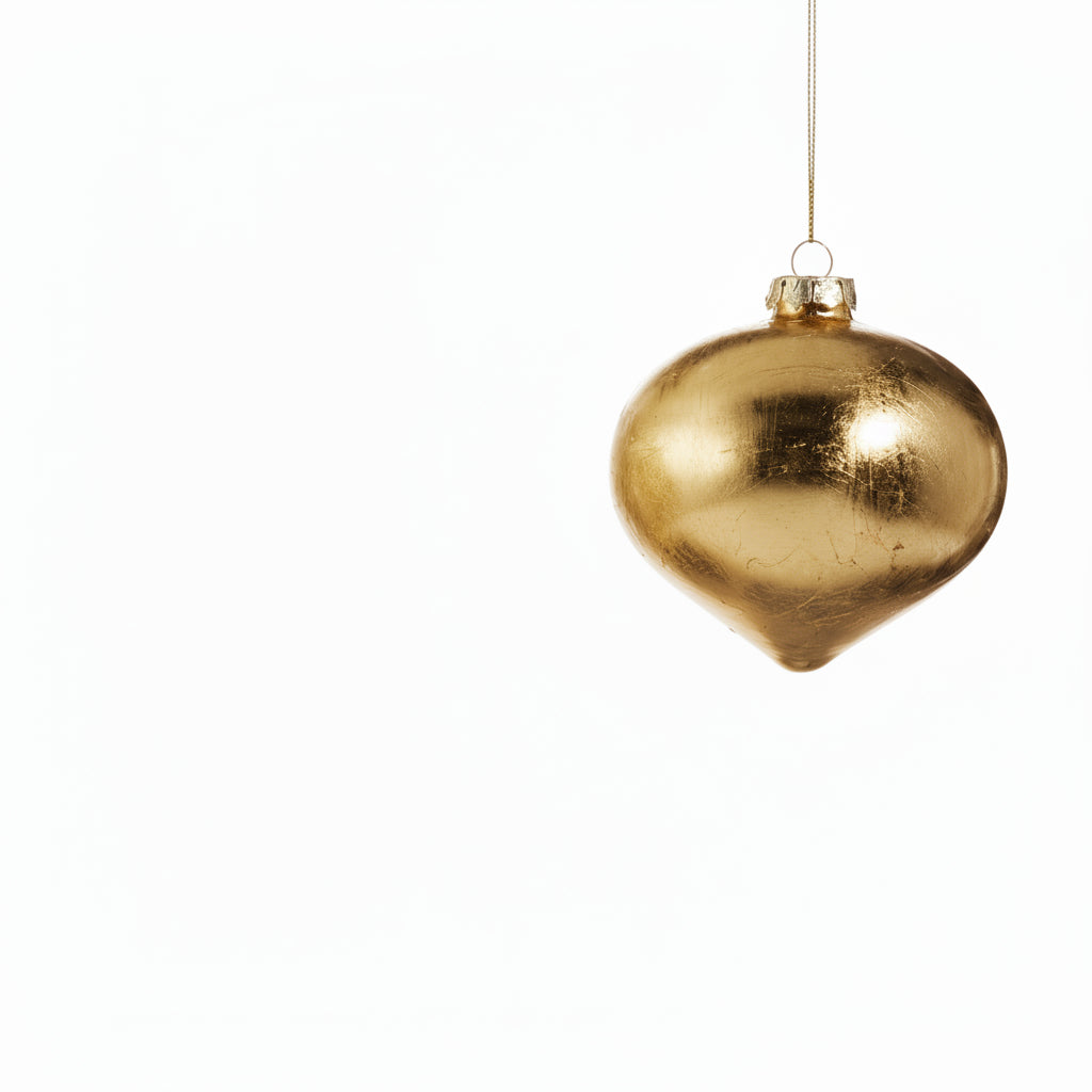 RAZ Imports 4" Gold Leaf Ornament  (LH)