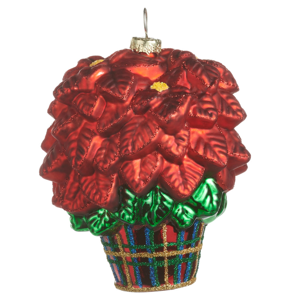 RAZ Imports  Poinsettia Ornament (LH)
