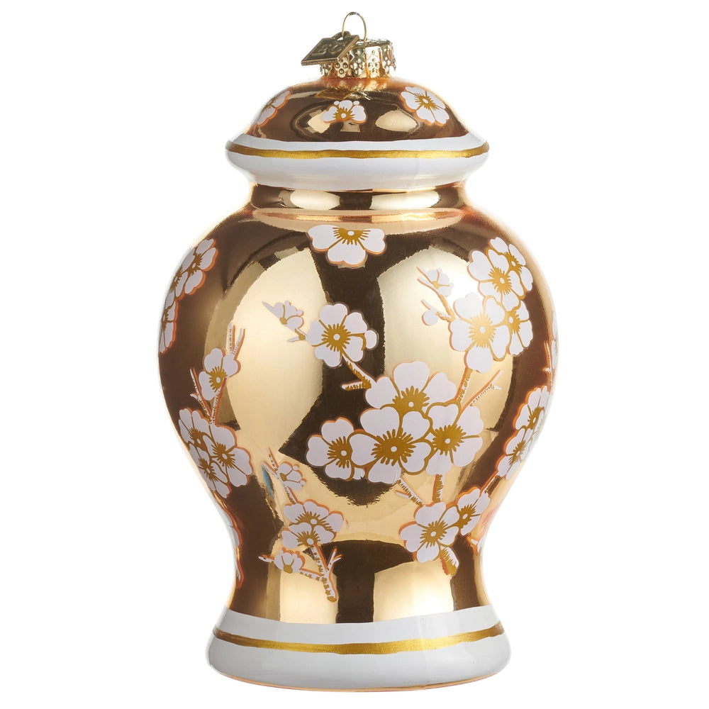 RAZ Imports 6.25" Golden Ginger Jar Ornament (LH)