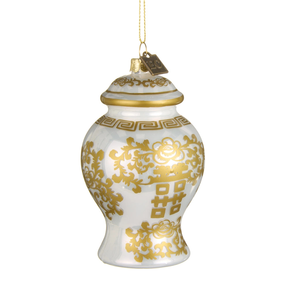 RAZ Imports 4" Golden Ginger Jar Ornament (LH)