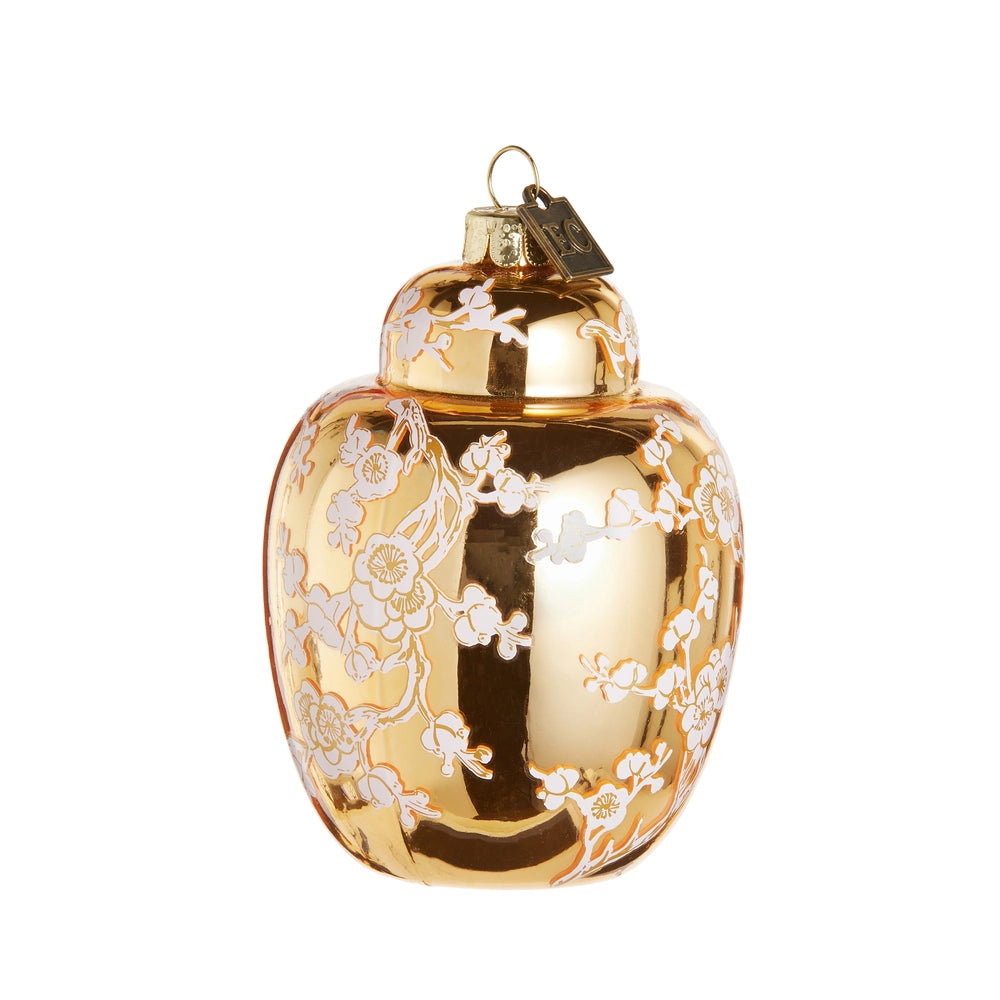 RAZ Imports 3.5" Golden Ginger Jar Ornament (LH)