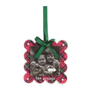 Mud Pie The Grands Tartan Photo Ornament (JB)
