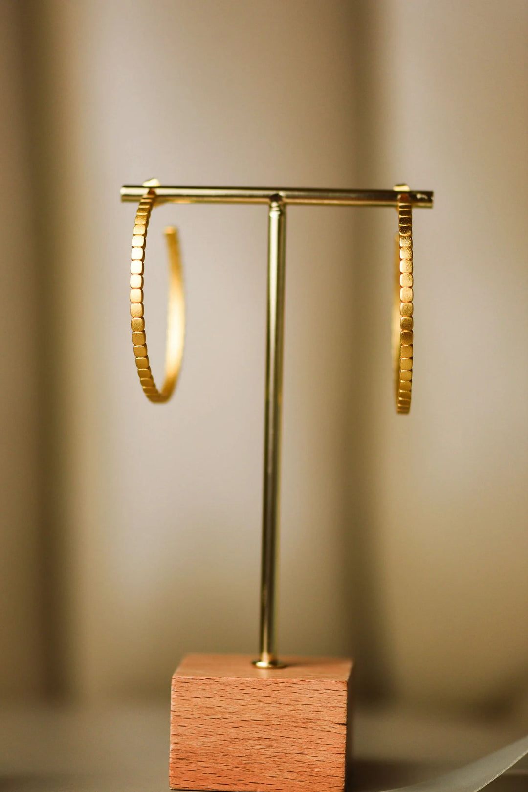 TJD Square Bead Hoops
