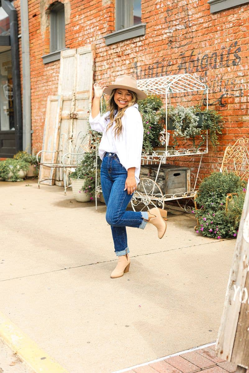 Grace+Emma-Kathryn Classic Button-Up, White