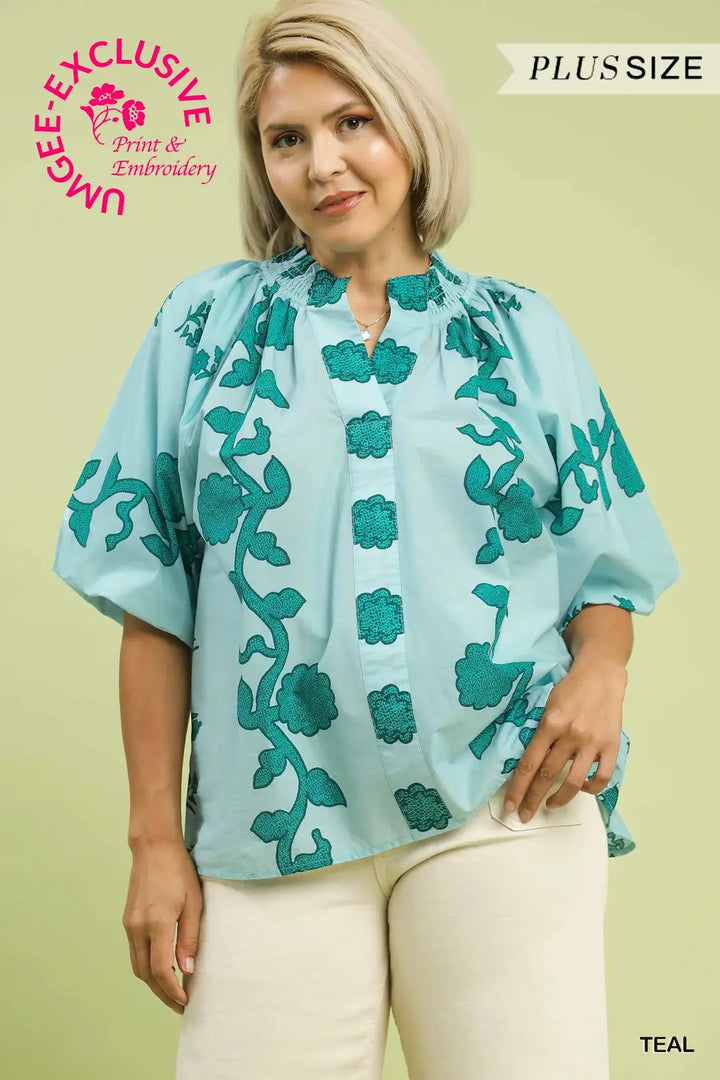 Curvy Teal Top (JB)