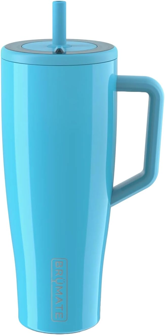 BrüMate Era 40 oz Tumbler with Handle & Straw Electric Blue (LH)