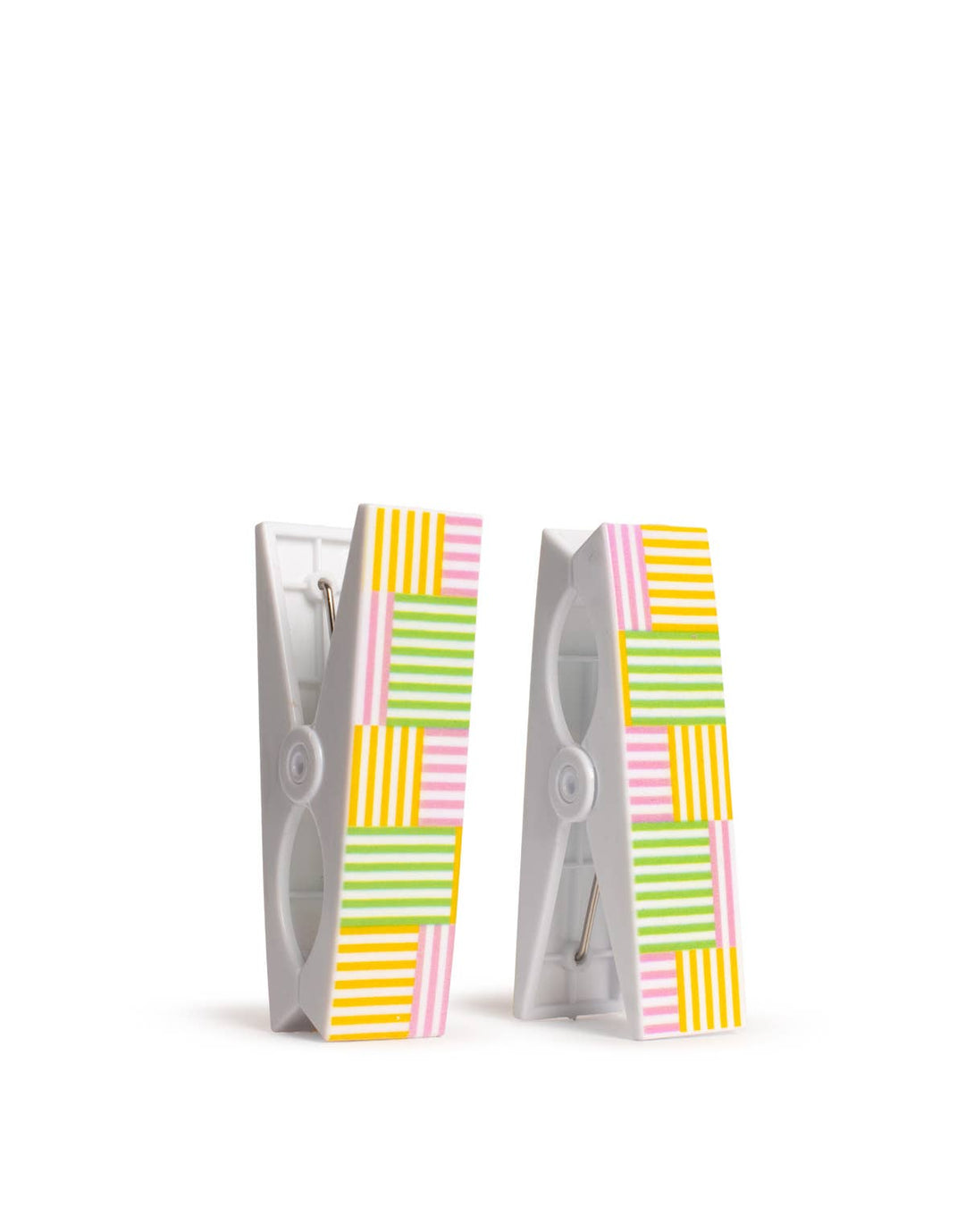 Freeport Stripe  Beach Towel Clips   Pink/Green/Orange   1.5x4.5   Set of 2