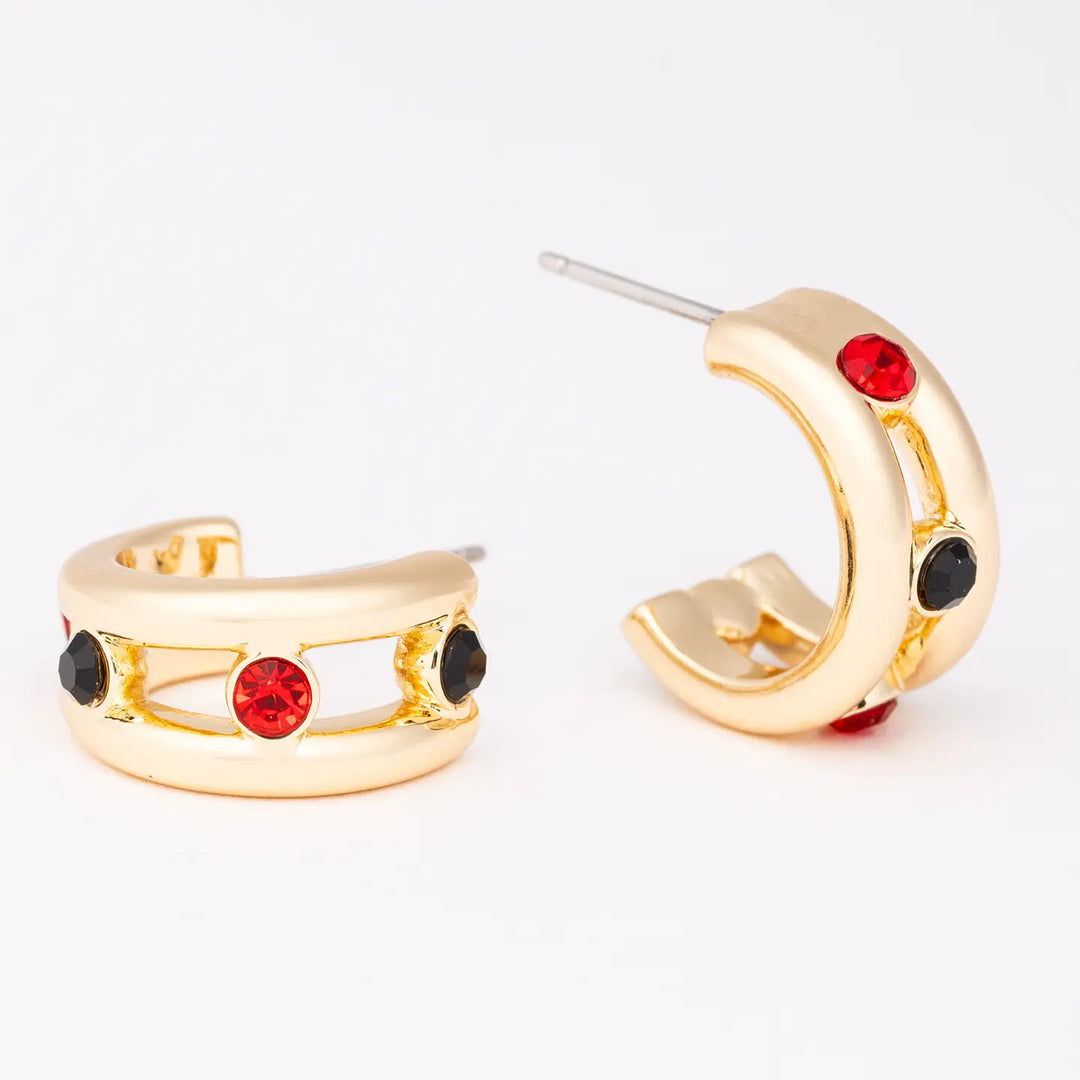 Earrings Ellison Red & Black