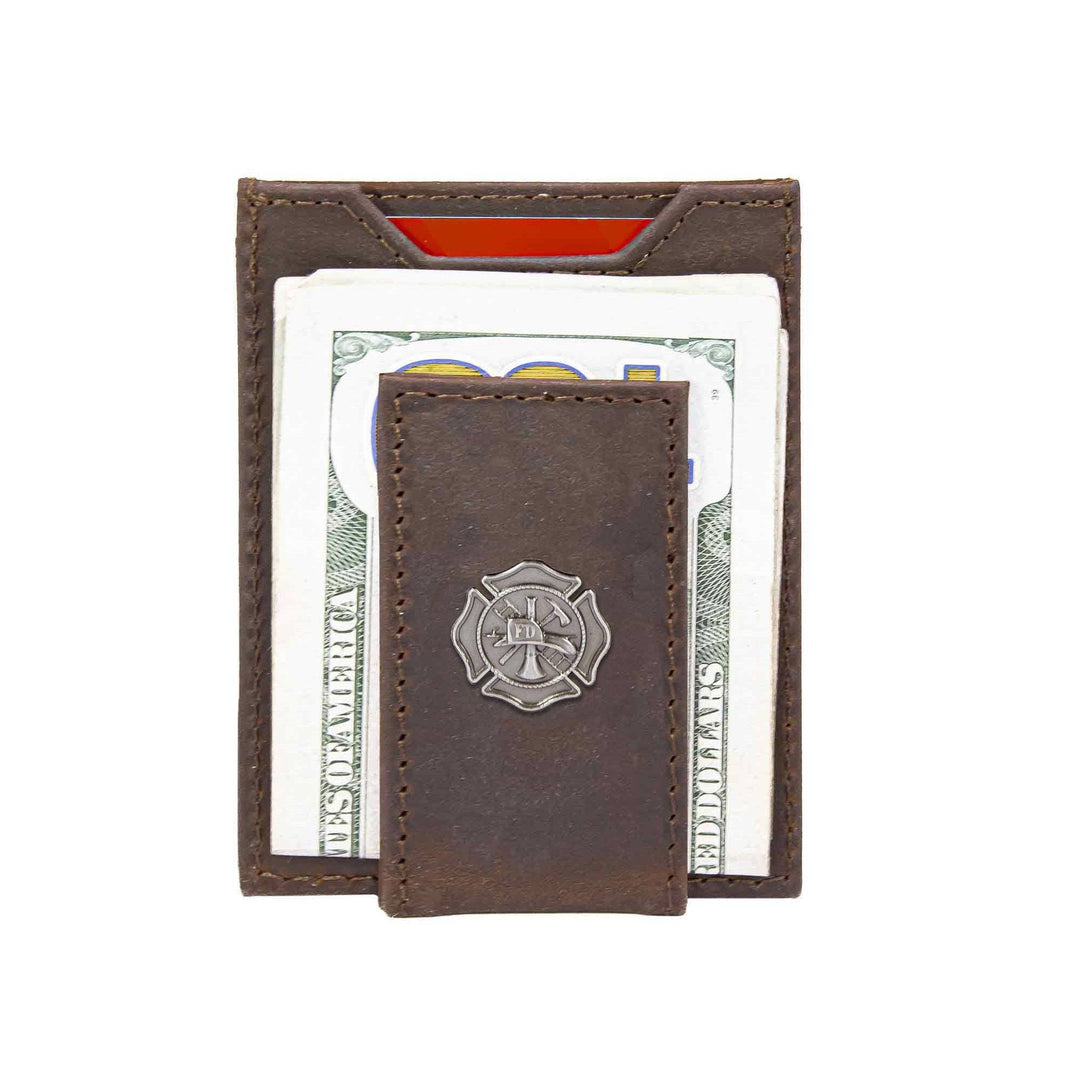 Zep-pro-Maltese Cross Magnetic Leather Slim Wallet