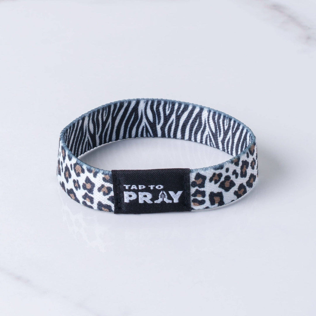 Tap To Pray® Wristband – Safari Zebra