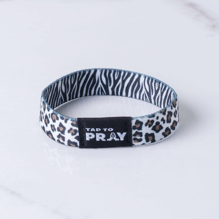Tap To Pray® Wristband – Safari Zebra