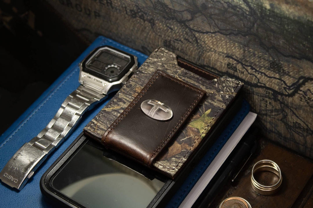 Zep-pro-Christian Cross Magnetic Leather Slim Wallet