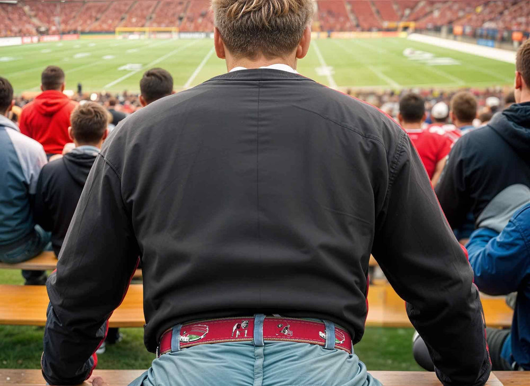 Georgia Bulldogs Men's Collegiate Stadium Collection Woven Ribbon Belt.