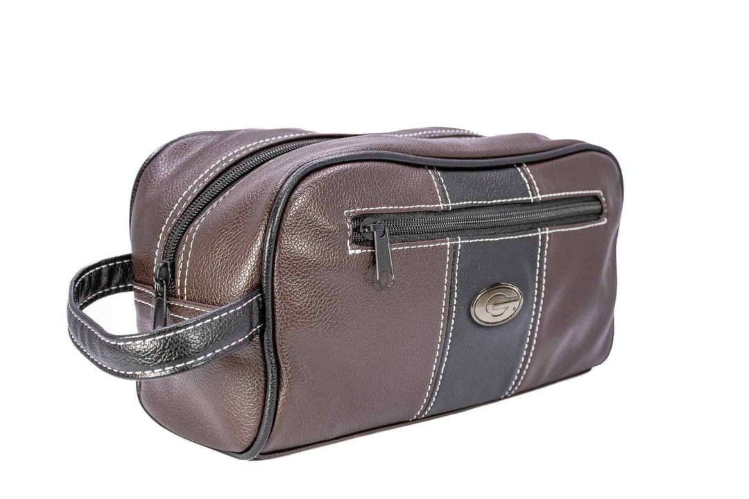 Georgia Bulldogs Men's Toiletry Dopp Bag Brown-UGA