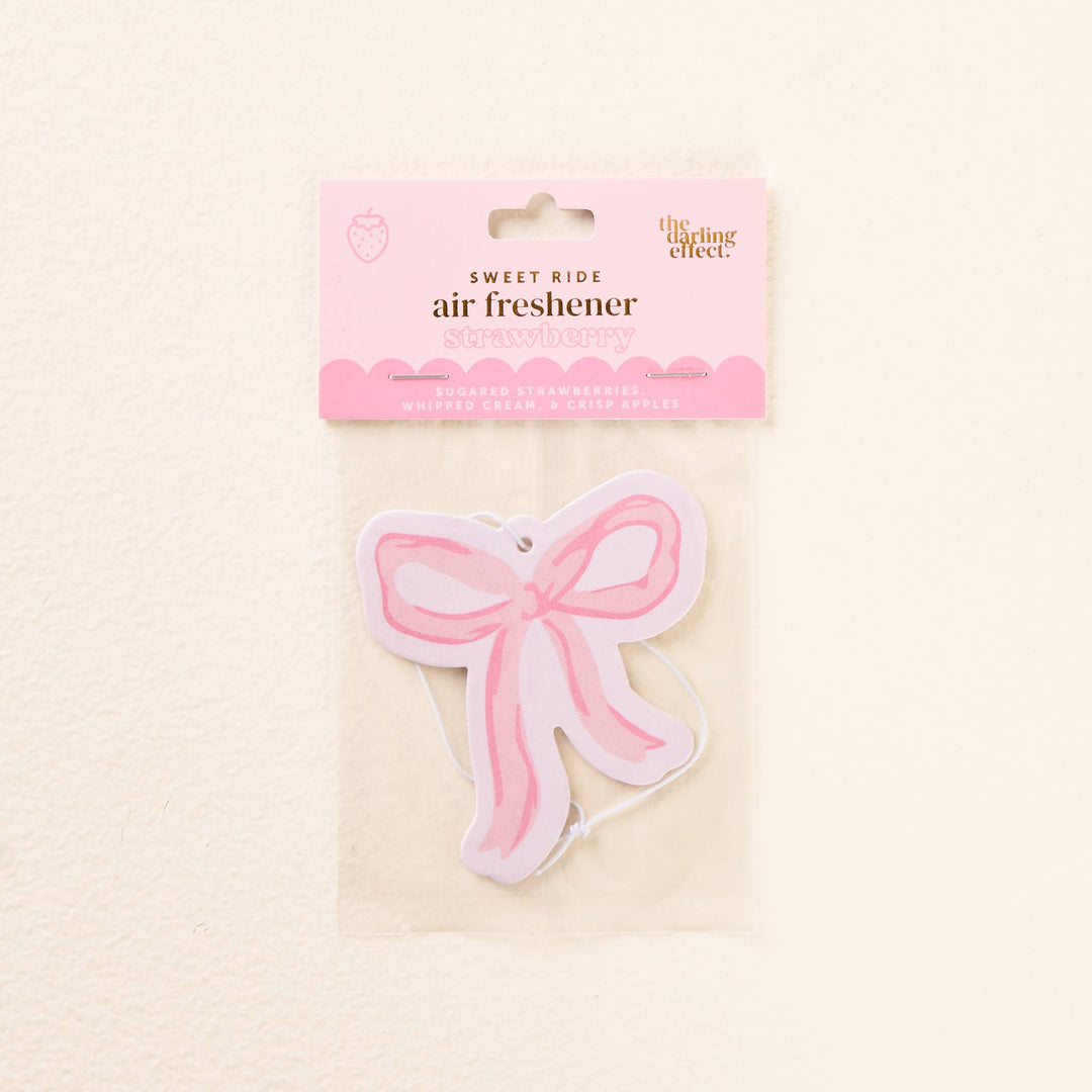 Sweet Ride Car Air Freshener-Bow Pink