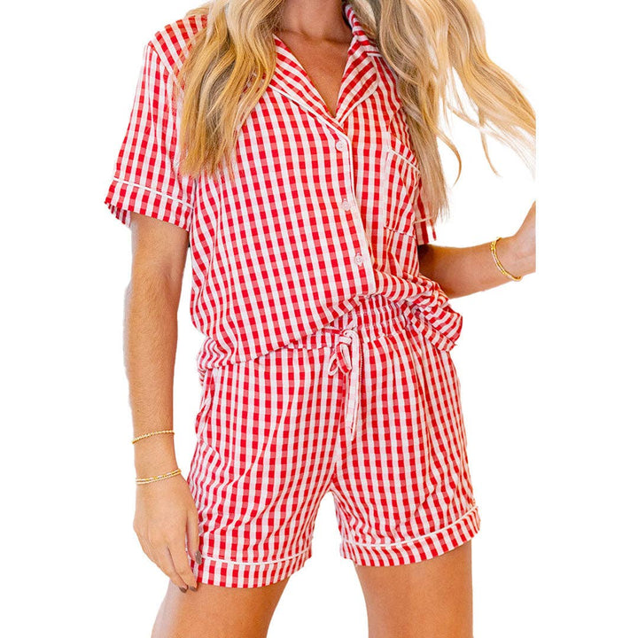 Lulu Mac PJ's- LM-PJ-1000 RED GINGHAM