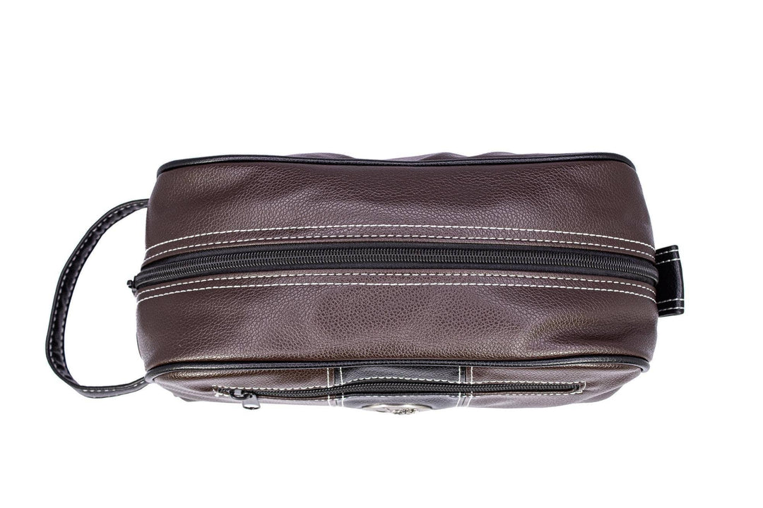 Georgia Bulldogs Men's Toiletry Dopp Bag Brown-BULLDOG