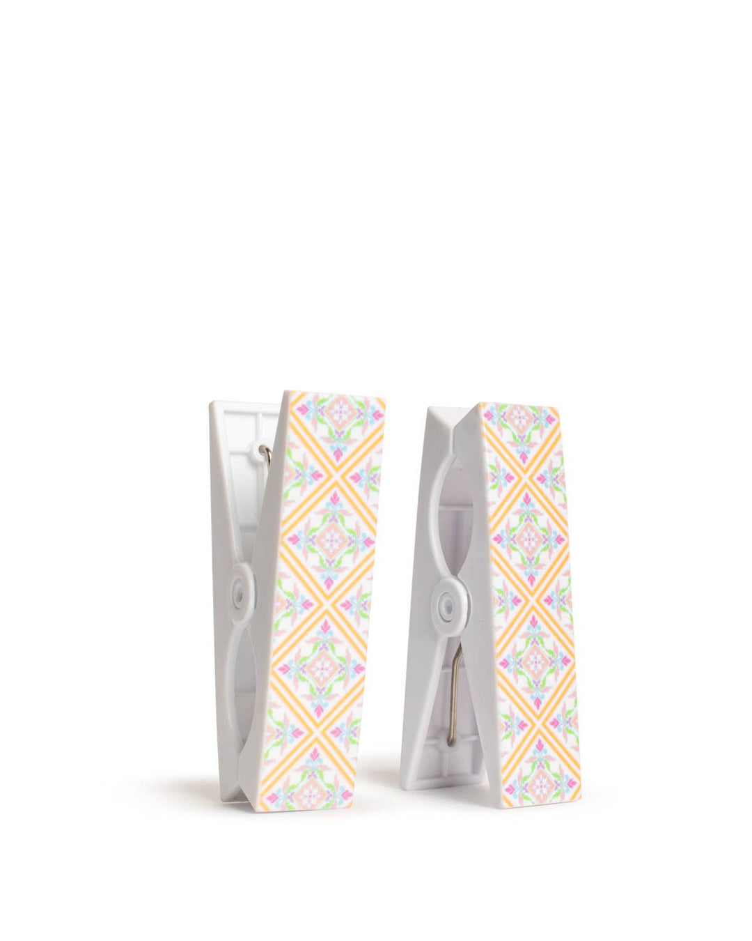 Verona Beach Towel Clips   White/Multi 1.5x4.5   Set of 2