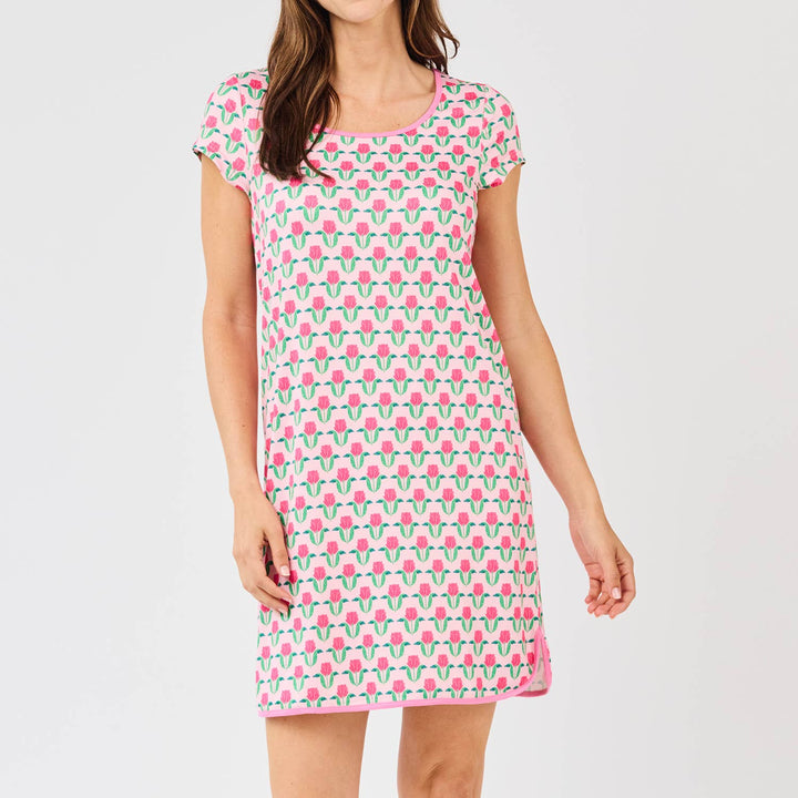 Melody Nightshirt | Flora Fanfare Pink: PK S-L Mary Square
