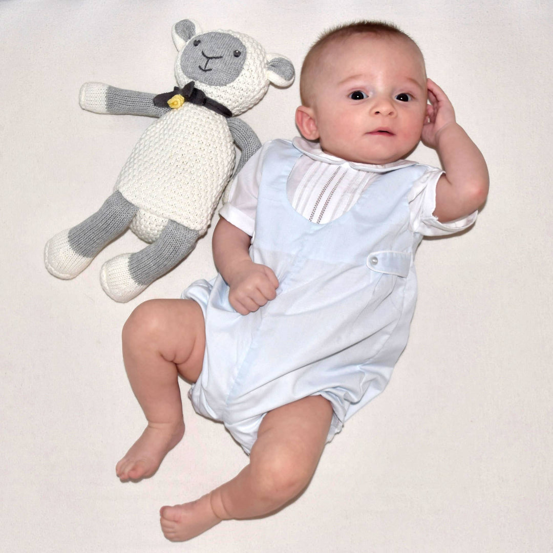Shortall with Pintucks and Side Tabs: Navy