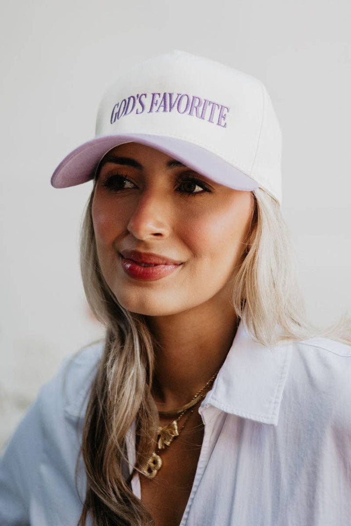 God's Favorite Two-Toned Vintage Hat: Light Blue and Tan