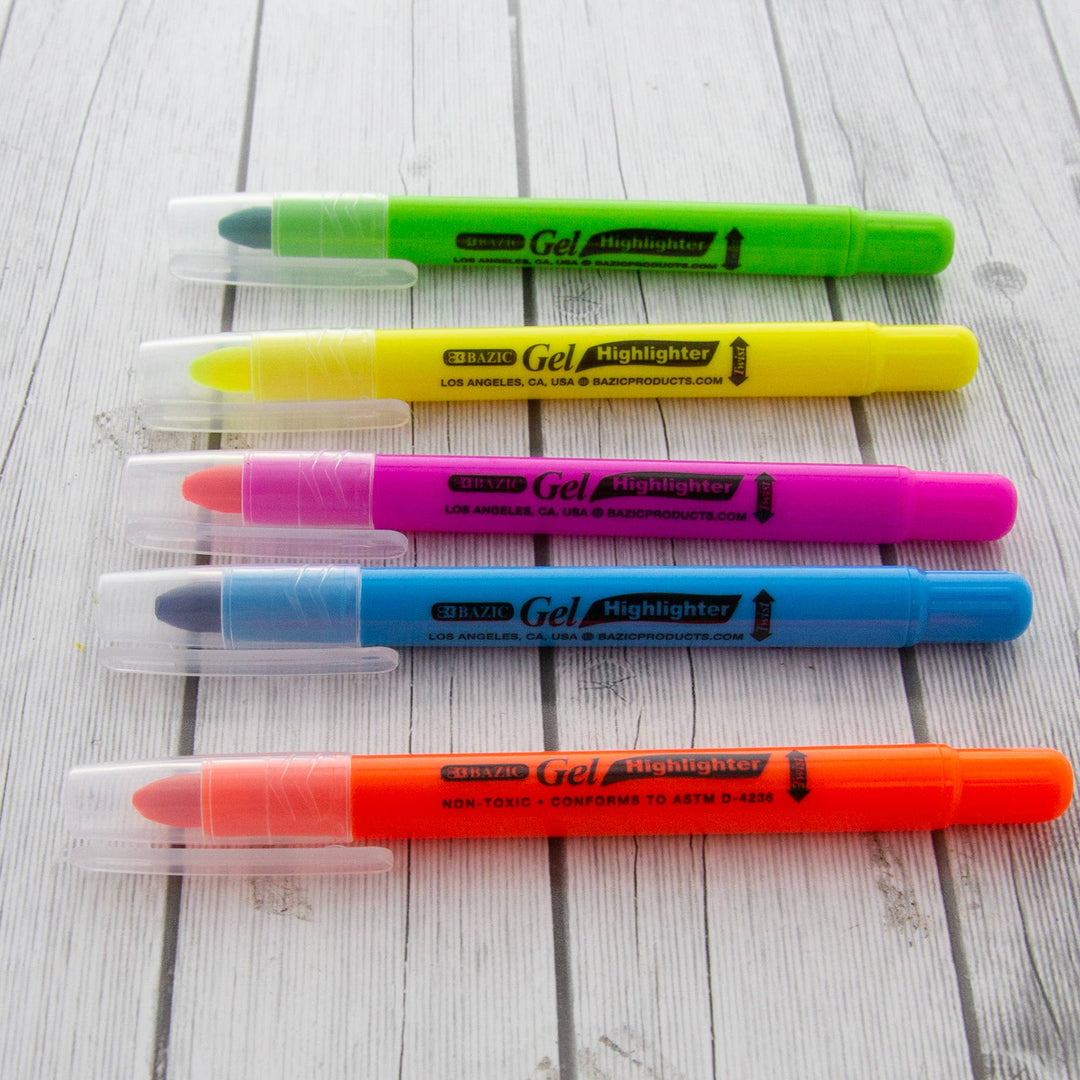 Gel Fluorescent Highlighter 5 Color