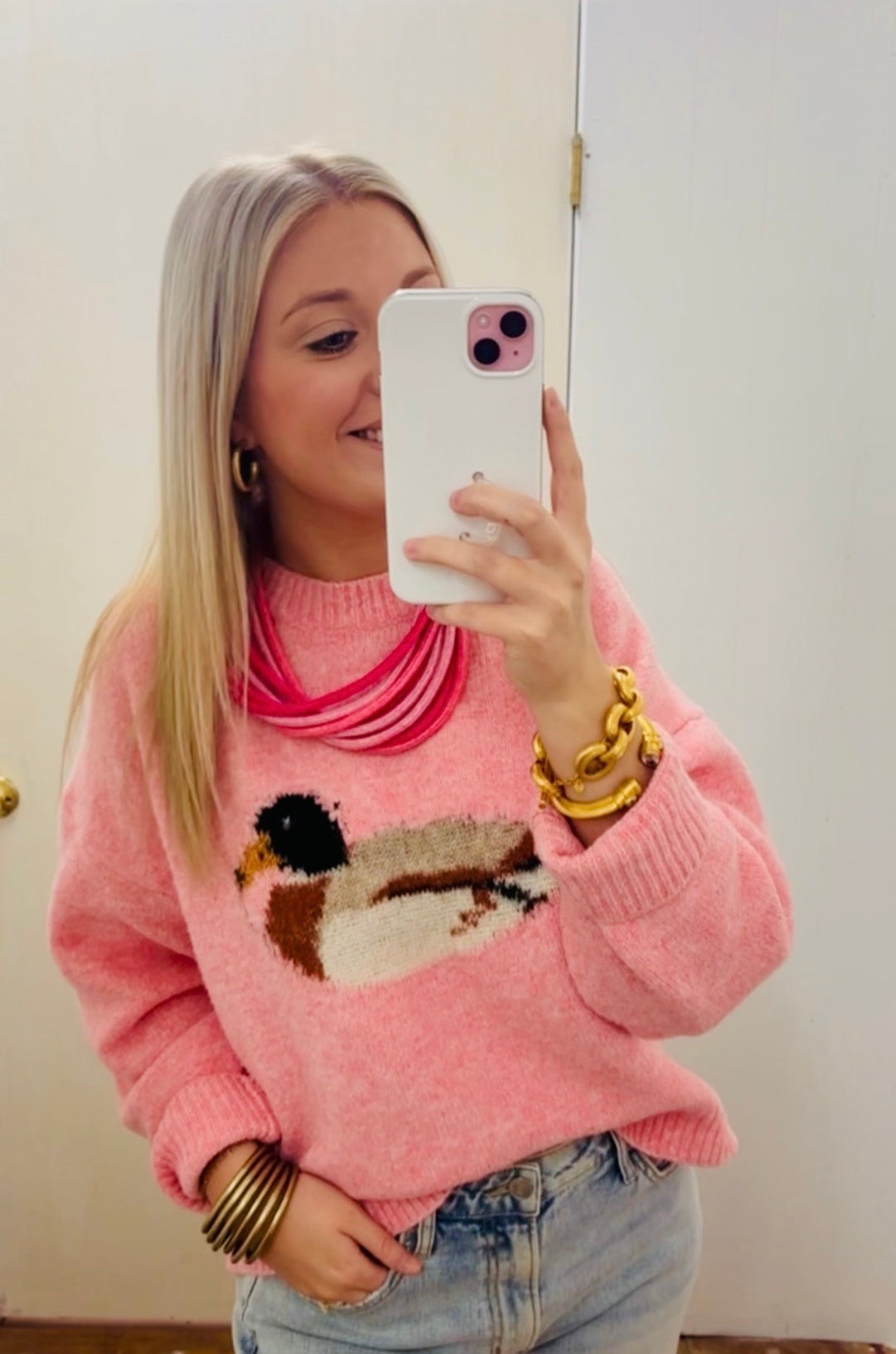 The Darling Duck Sweater Pink (LH)