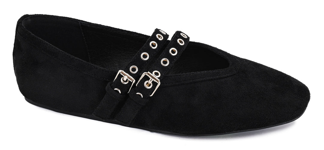 Corky's-ALL EYES ON ME Black Faux Suede